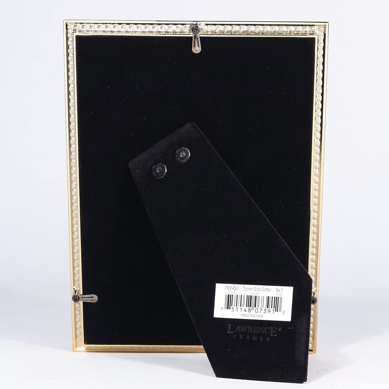 Lawrence Frames Lawrence Royal Designs 5x7 Turner Gold and Glitter Metal Picture Frame - Image 3